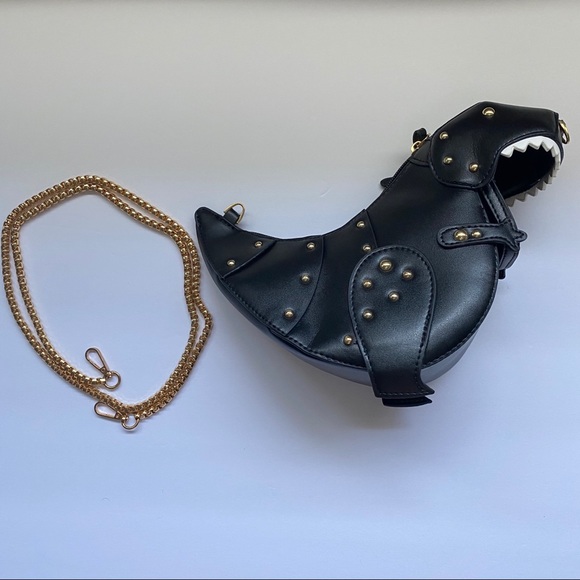 Handbags - Black T-Rex Mini Crossbody Bag